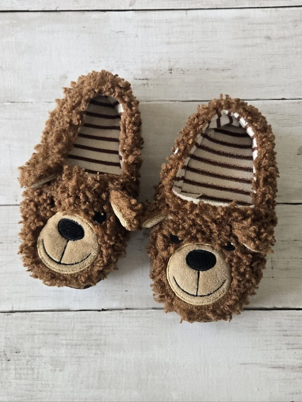 Children's Bear Slipper Shoes - Brown